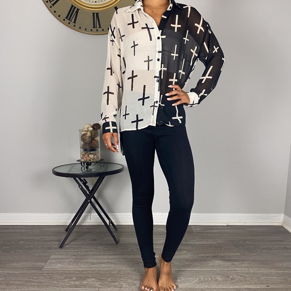 Tops - lounge soho women white and black top